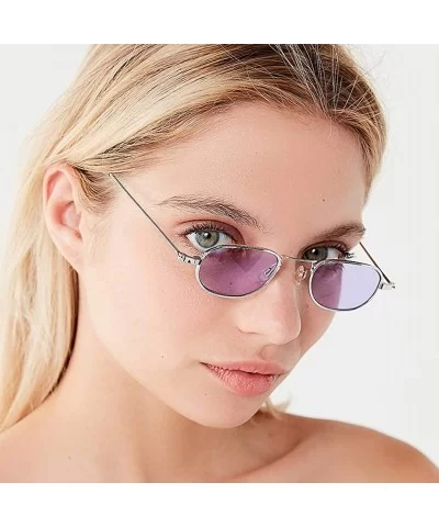 Sunglasses For Women Polarized UV Protection - REYO Fashion Unisex Vintage Small Frame Sunglasses Glasses Eyewear - C818NW9R6...