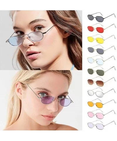 Sunglasses For Women Polarized UV Protection - REYO Fashion Unisex Vintage Small Frame Sunglasses Glasses Eyewear - C818NW9R6...