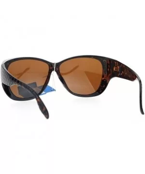 Anti Glare Polarized Oversized Rhinestone Jackie O Fashion Wear Over Fit Over Glasses Sunglasses - Tortoise - CC19920OI62 $12...