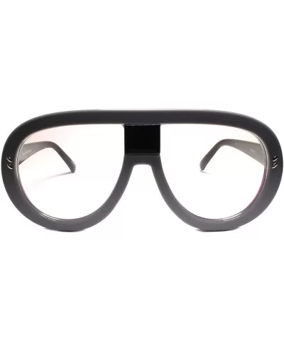 Designer Swag Famous Millionaire Hip Hop Fresh Dope Clear Lens Eye Glasses - Gray - CS18Z00ENO5 $10.76 Aviator