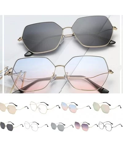 UV Protection Sunglasses for Women Men Full rim frame Square Acrylic Lens Plastic Frame Sunglass - D - C919036THNK $7.05 Square