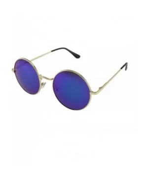 Presley - Celebrity Inspired Round Metal Sunglasses - Goldblue - CS18S70YCZC $6.88 Round