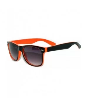 Classic Retro Two - Tone Vintage Smoke Lens Sunglasses UV Protectin - 01 Orange - CP11P8QWLT1 $7.16 Wayfarer