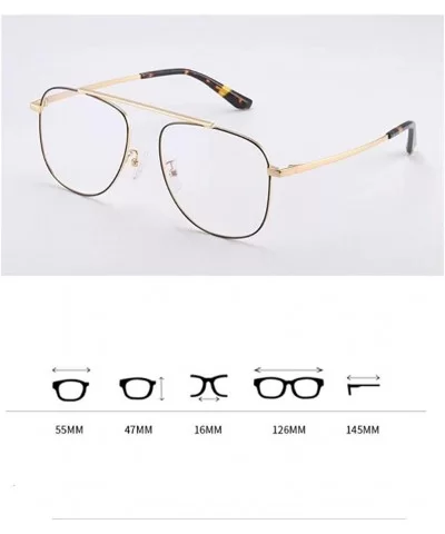 Retro metal frame glasses frame unisex fashion trend glasses frame - B - CZ18RY2QGXQ $48.34 Aviator