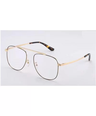 Retro metal frame glasses frame unisex fashion trend glasses frame - B - CZ18RY2QGXQ $48.34 Aviator