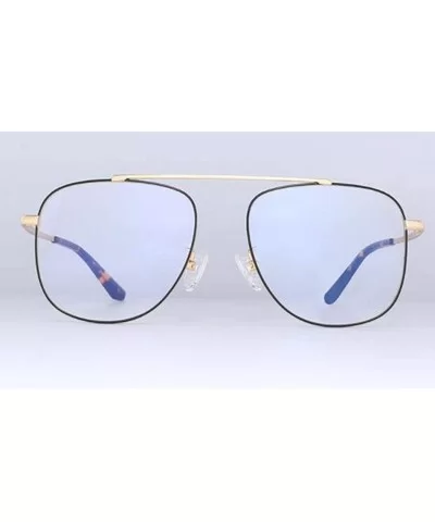 Retro metal frame glasses frame unisex fashion trend glasses frame - B - CZ18RY2QGXQ $48.34 Aviator