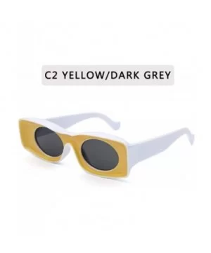 Double Colors Ins Popular Women Luxury Design Cat Eye Sun Glasses Men C4 - C2 - C218YZUHMZT $7.20 Aviator