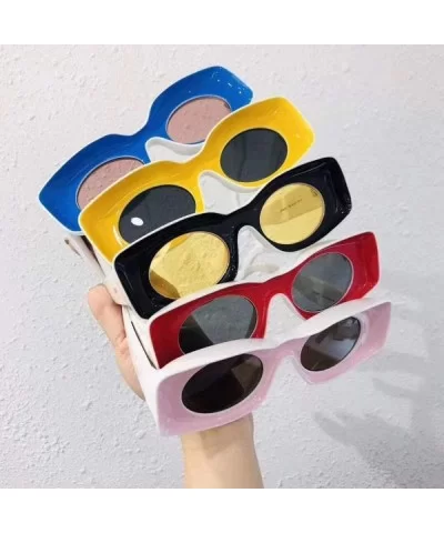 Double Colors Ins Popular Women Luxury Design Cat Eye Sun Glasses Men C4 - C2 - C218YZUHMZT $7.20 Aviator