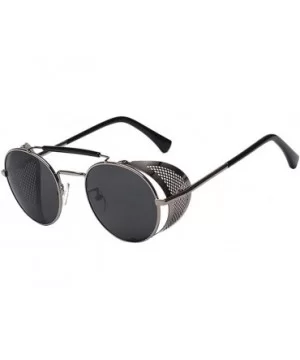 Round Frames Polarized Sunglasses for Women Men with Quality Glasses Case - Dark Gray - CH186DUX09Q $15.95 Round