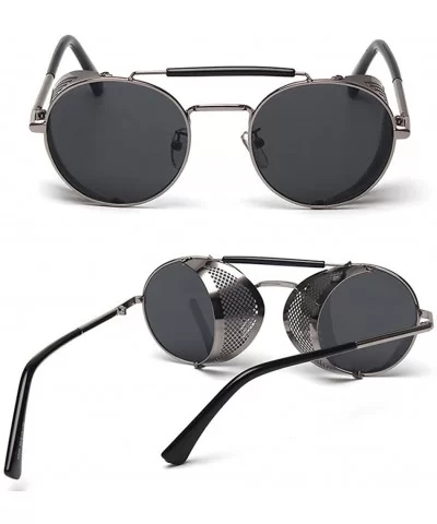 Round Frames Polarized Sunglasses for Women Men with Quality Glasses Case - Dark Gray - CH186DUX09Q $15.95 Round