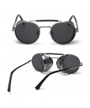 Round Frames Polarized Sunglasses for Women Men with Quality Glasses Case - Dark Gray - CH186DUX09Q $15.95 Round