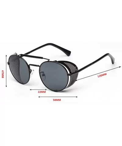 Round Frames Polarized Sunglasses for Women Men with Quality Glasses Case - Dark Gray - CH186DUX09Q $15.95 Round