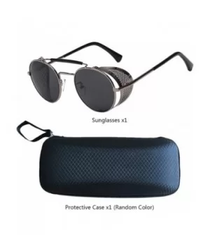 Round Frames Polarized Sunglasses for Women Men with Quality Glasses Case - Dark Gray - CH186DUX09Q $15.95 Round