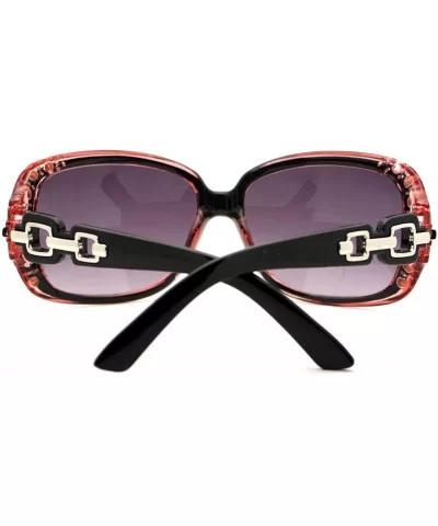 Womens Bifocal Lens Sunglasses Oversized Square Rhinestone Frame - Pink - C3126BK9P3H $6.80 Oversized