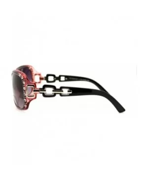 Womens Bifocal Lens Sunglasses Oversized Square Rhinestone Frame - Pink - C3126BK9P3H $6.80 Oversized