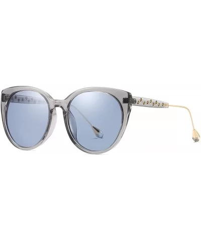 Oversized Cat Eye Women's Sunglasses Polarized Fashion Stars Metal Frame Vintage Eyewear - Grey - CB18OXG6TUA $9.86 Cat Eye