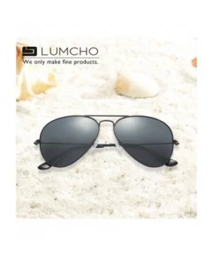 Aviator sunglasses polarized for men-women- 100% UVA/UVB protection - Black - CY18EO9YDQA $33.26 Round