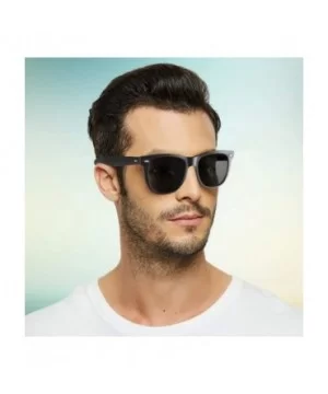 Glass Lens Fashion Sunglasses for Men and Women Black Plank Frame Metal Hinge Retro Driving Sports Sun Glasses - CQ1948QNTQ8 ...