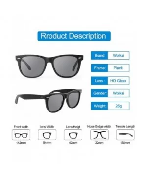 Glass Lens Fashion Sunglasses for Men and Women Black Plank Frame Metal Hinge Retro Driving Sports Sun Glasses - CQ1948QNTQ8 ...