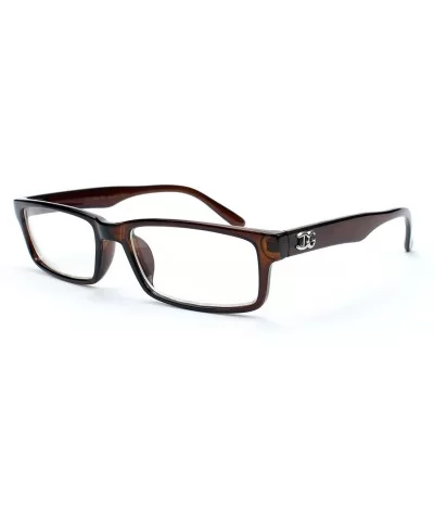 Hot Sellers Nerd Geeky Trendy Cosplay Costume Unique Clear Lens Fashionista Glasses - 1834 Brown - CD11OCCV47H $7.76 Square