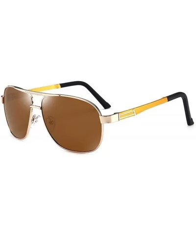 Polarized Sunglasses Aluminium Magnesium Accessories - Tea - CW18S9DDHHR $10.62 Aviator