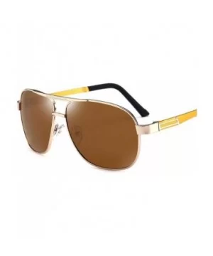 Polarized Sunglasses Aluminium Magnesium Accessories - Tea - CW18S9DDHHR $10.62 Aviator