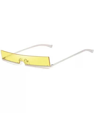 Sun Glasses Women Rimless Rectangle Sunglasses Summer Female Eyeglass UV400 Protection Sunglass - 4 - C418Y257726 $19.78 Semi...