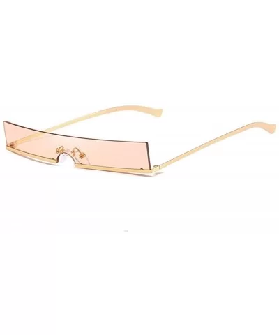 Sun Glasses Women Rimless Rectangle Sunglasses Summer Female Eyeglass UV400 Protection Sunglass - 4 - C418Y257726 $19.78 Semi...