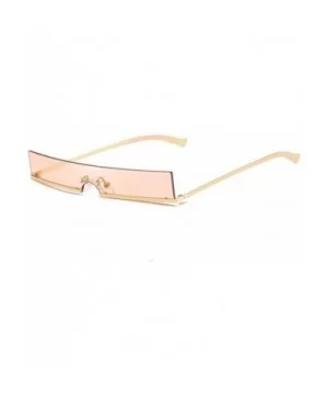 Sun Glasses Women Rimless Rectangle Sunglasses Summer Female Eyeglass UV400 Protection Sunglass - 4 - C418Y257726 $19.78 Semi...