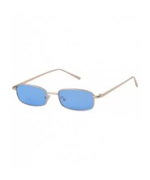 Vintage Steampunk Sunglasses Fashion Metal Frame Clear Lens Shades for Women - Gold Frame Blue Lens - CE18CCM5QZT $12.08 Rect...