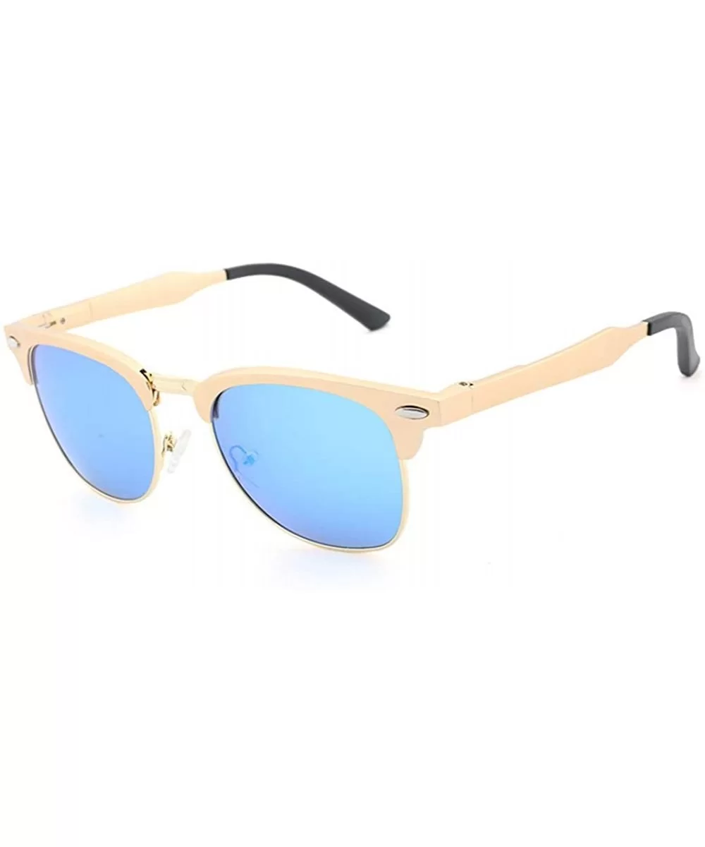 Blue Light Blocking Glasses for Computer Use-Polarized Sunglasses for Women Men Retro Sun Glasses - Gold&blue - CT18XYGQ6AT $...