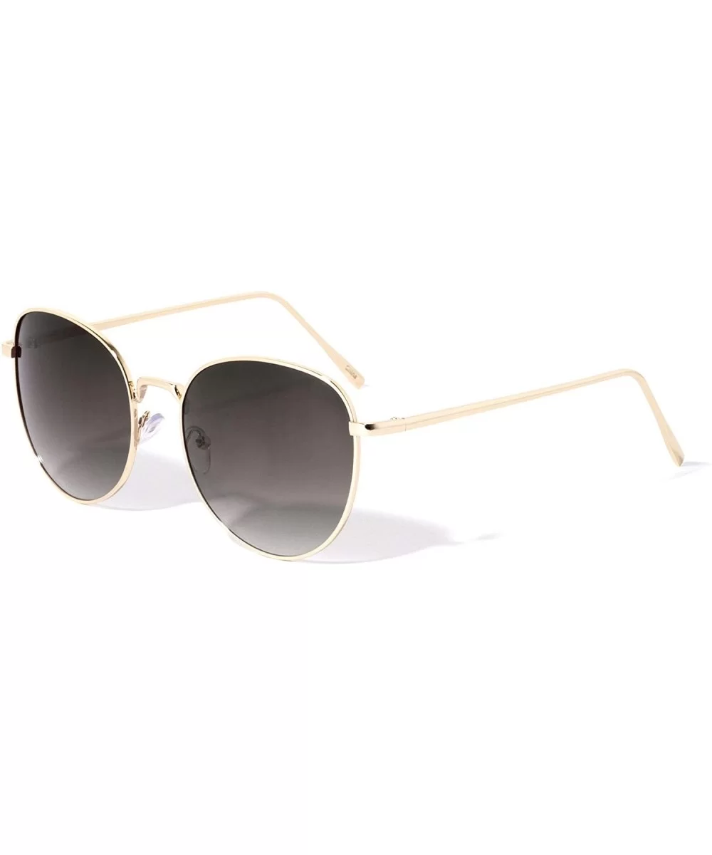 Thin Frame Round Butterfly Sunglasses - Smoke - C61972CWHNQ $8.66 Round