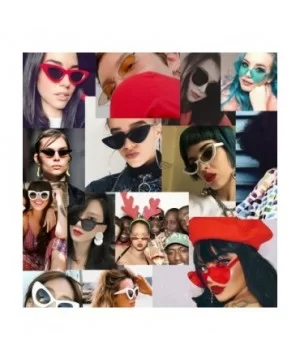 Men's Fashion Cat Eye Lady Sunglasses Retro Mod Style Retro Sunglasses (Color NO.7) - No.7 - CY1993R3Y79 $41.03 Cat Eye