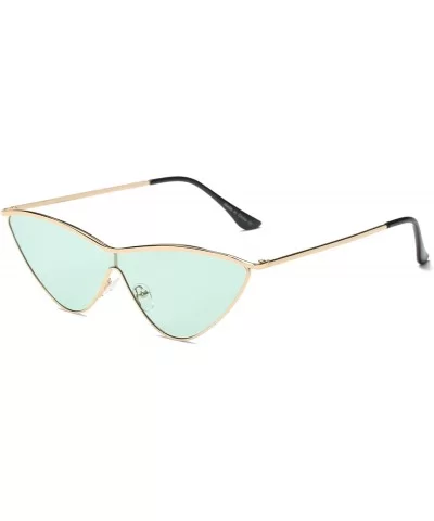 Women Fashion Retro Vintage Metal Cat Eye Sunglasses - Green - C918WSEM7CN $13.43 Goggle