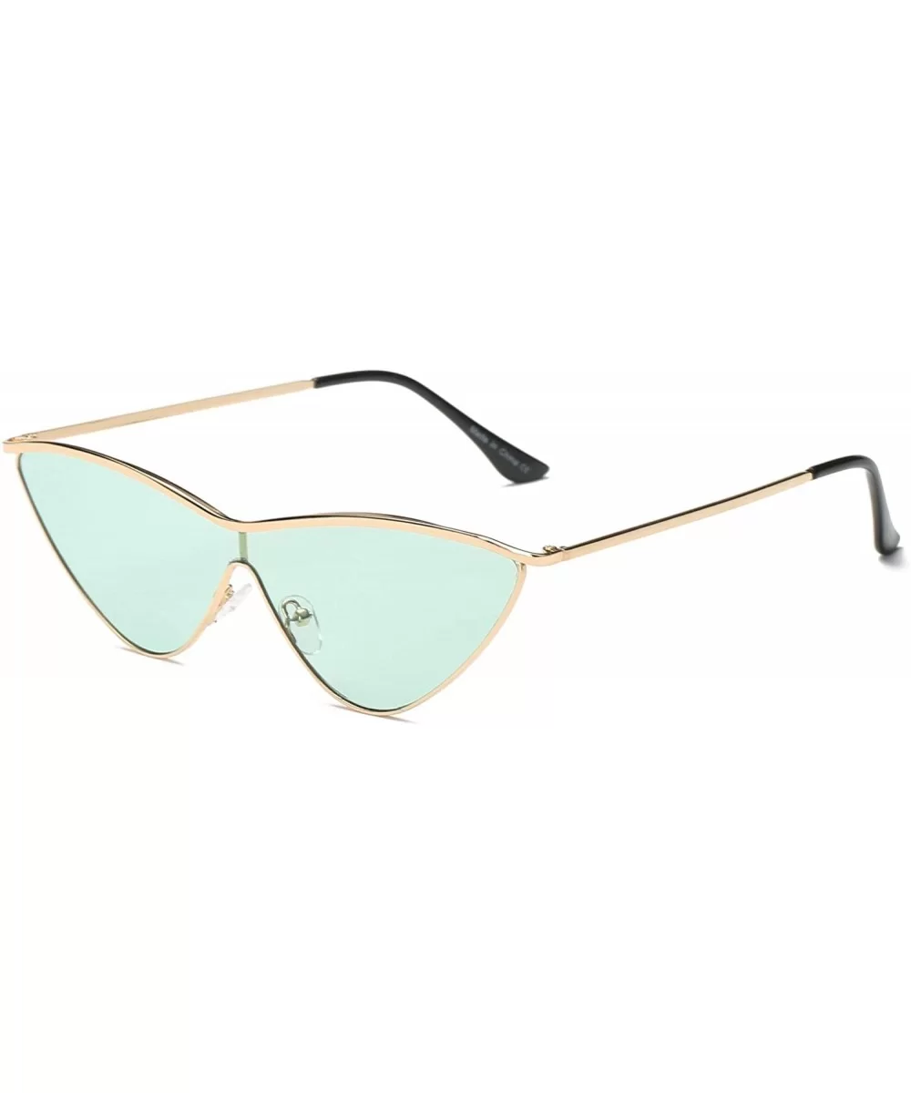 Women Fashion Retro Vintage Metal Cat Eye Sunglasses - Green - C918WSEM7CN $13.43 Goggle