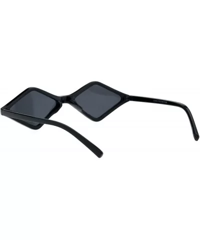 Skinny Diamond Shape Sunglasses Womens Trendy Fashion Eyewear UV 400 - Black - CE18GA555TE $5.97 Square