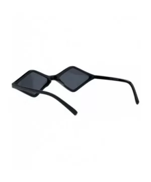 Skinny Diamond Shape Sunglasses Womens Trendy Fashion Eyewear UV 400 - Black - CE18GA555TE $5.97 Square