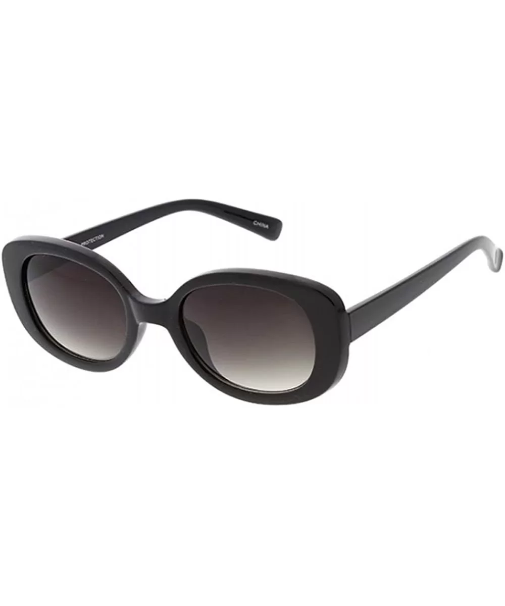 Unisex Rider Retro Rectanglar Clout Sunglasses - Black - CE18CHDU279 $10.21 Oversized