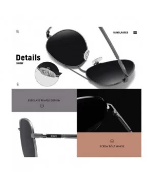 Aviator Style Polarized Sunglasses for Men and Women 3025K - Gunmetal - CT18S4LLQXY $13.05 Round