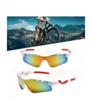 Cycling Glasses Casual Sports Outdoor Sunglasses Bike Hiking Explosion-proof Lens Sunglasses - White - CU18SAGYMXE $8.79 Rect...