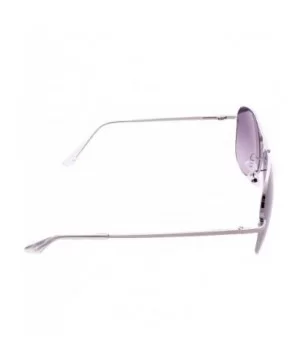 Top Gun Aviator Metal Sunglasses w/Semi-Dark Lenses - Silver Frame - CX12HSCQEA3 $7.63 Aviator