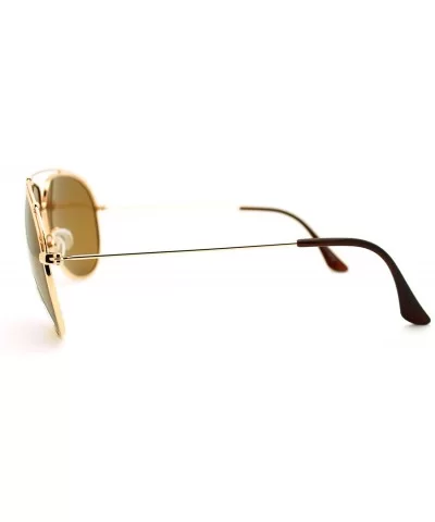 Polarized Sunglasses Unique Arched Top Aviators Thin Lite Metal Frame - Gold - C3186I5D6M0 $8.87 Aviator