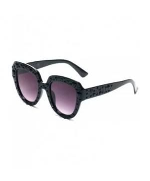 Round Cat Eye Fashion Designer Sunglasses for Women with UV Protection - Gradient Purple - C918LREGWE3 $7.96 Round