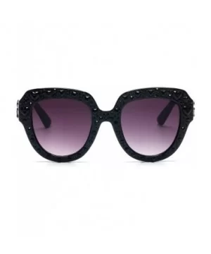 Round Cat Eye Fashion Designer Sunglasses for Women with UV Protection - Gradient Purple - C918LREGWE3 $7.96 Round