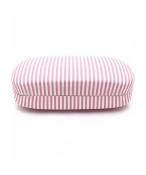 Striped Rectangular Large Hard Clam Shell Spring Closure Eyewear Case - Pink - CA183C6SC8O $5.42 Rectangular