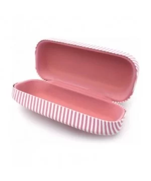 Striped Rectangular Large Hard Clam Shell Spring Closure Eyewear Case - Pink - CA183C6SC8O $5.42 Rectangular