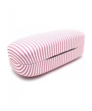 Striped Rectangular Large Hard Clam Shell Spring Closure Eyewear Case - Pink - CA183C6SC8O $5.42 Rectangular