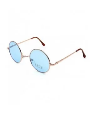 Men Women Round Vintage Aviator Mirrored Sunglasses Circle Eyewear Summer Outdoor Glasses - E - CO185YSM4UQ $5.28 Oversized