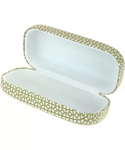 Sunglasses Glasses Protective Hard Case Square Lattice Pattern - Beige - CF186SSHXOZ $8.35 Rectangular