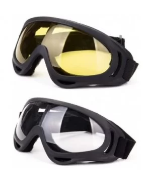 Snowboard Protection Windproof Motorcycle - Yellow+Transparent - CR18KOXT7CU $9.14 Goggle